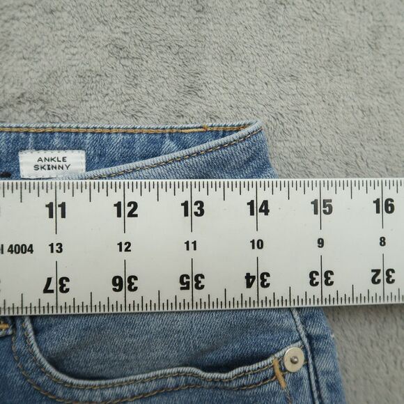 Miss Me Jeans Women's Size 28 Blue Mid-Rise Ankle Skinny 27" Inseam Distressed - Picture 4 of 16